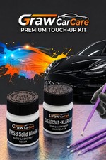 Touch Up / Lackstift Set Tesla PBSB Solid  Black +Klarlack+ 3 Pinsel