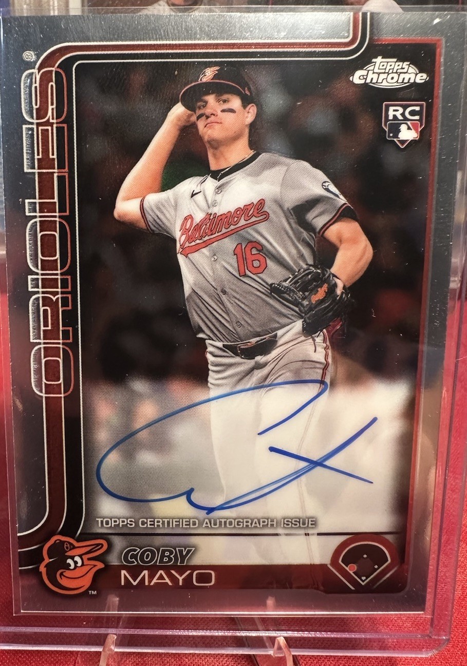 2025 Topps Chrome - Rookie Autographs Coby Mayo #RA-CMA (AU, RC)