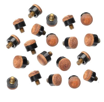 1-20pc Replacement SCREW on Pool Snooker Billiards Cue Tips 10,11,12mm Head Tip - Image 1 of 3