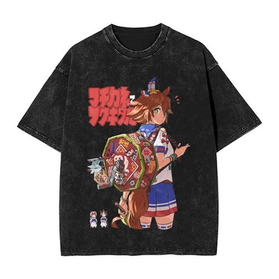 Uma Musume Pretty Derby Amine T-Shirt Men Y2K Fun Cotton, Graphic Tees T-Shirt