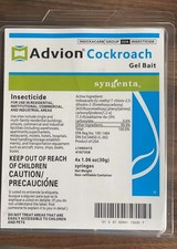 Advion Roach Bait Gel, 30g x 4 Tubes Plunger  Nozzles, Household Pest Control