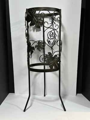 PartyLite Seville Grapevine Leaf 3 Wick Candle Metal Holder Stand No Glass