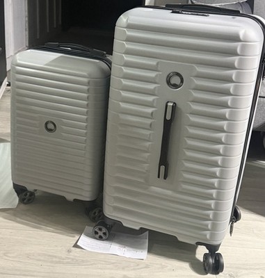 DELSEY Silver Polycarbonate Hardcase Spinner Luggage  -Piece 19''-22''