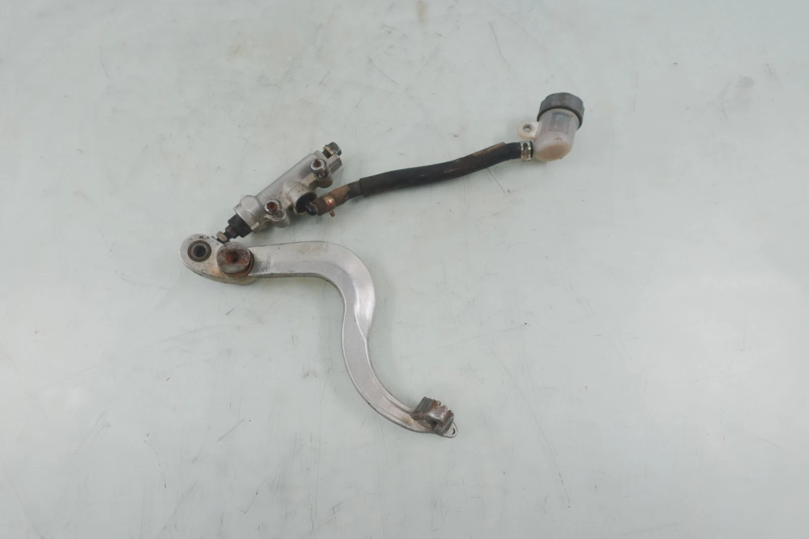 1988 Honda CR125 OEM Rear Hydraulic Brake Master Cylinder Ass'y w/ Pedal