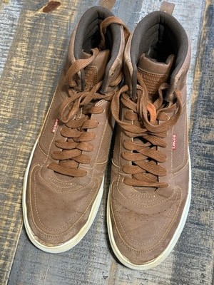Levi's Strauss Men's Size 10.5 Brown High Top Shoes Sneakers Dress