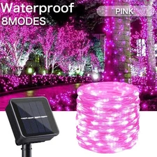 Solar String Light LED Lights Waterproof Copper Star Wire Fairy Outdoor Garden