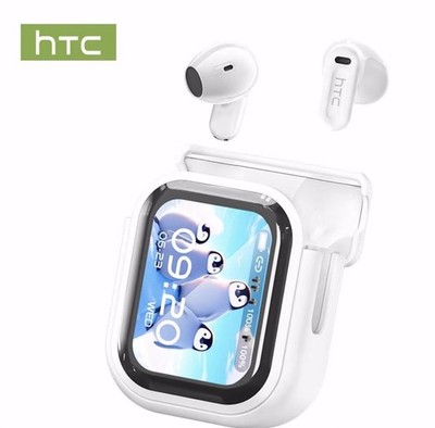 HTC NE20 Bluetooth 6.0 Wireless Earbuds AI Translator OWS LCD Touch Headphones