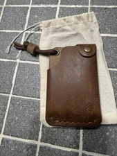 Rustic Heirloom Leather Hitchhiker Wallet - Walnut-NEW
