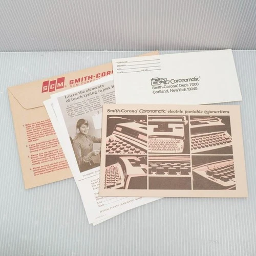 Brochure Publicitaire De La Machine À Écrire SCM SMITH-CORONA CORONAMATIC