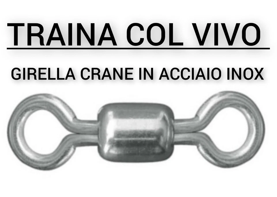 TERMINALE TRAINA COL VIVO PERSONALIZZATO 2 AMI SCORREVOLE PESCA DENTICI RICCIOLE - Immagine 4 di 4