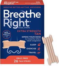 Nasal Strips, Relieves Nasal Congestion, Extra Strength, Tan