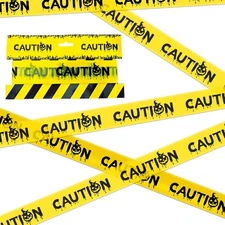 Halloween Decorations Caution Tape,Yellow&Black Hazard Warning Yellow 