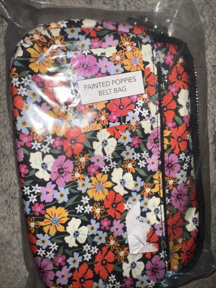 BRIGHTON Pacote de Cinto Transversal PAPOULAS PINTADAS Nylon Floral Novo Com Etiqueta $78 - Imagem 2 de 4