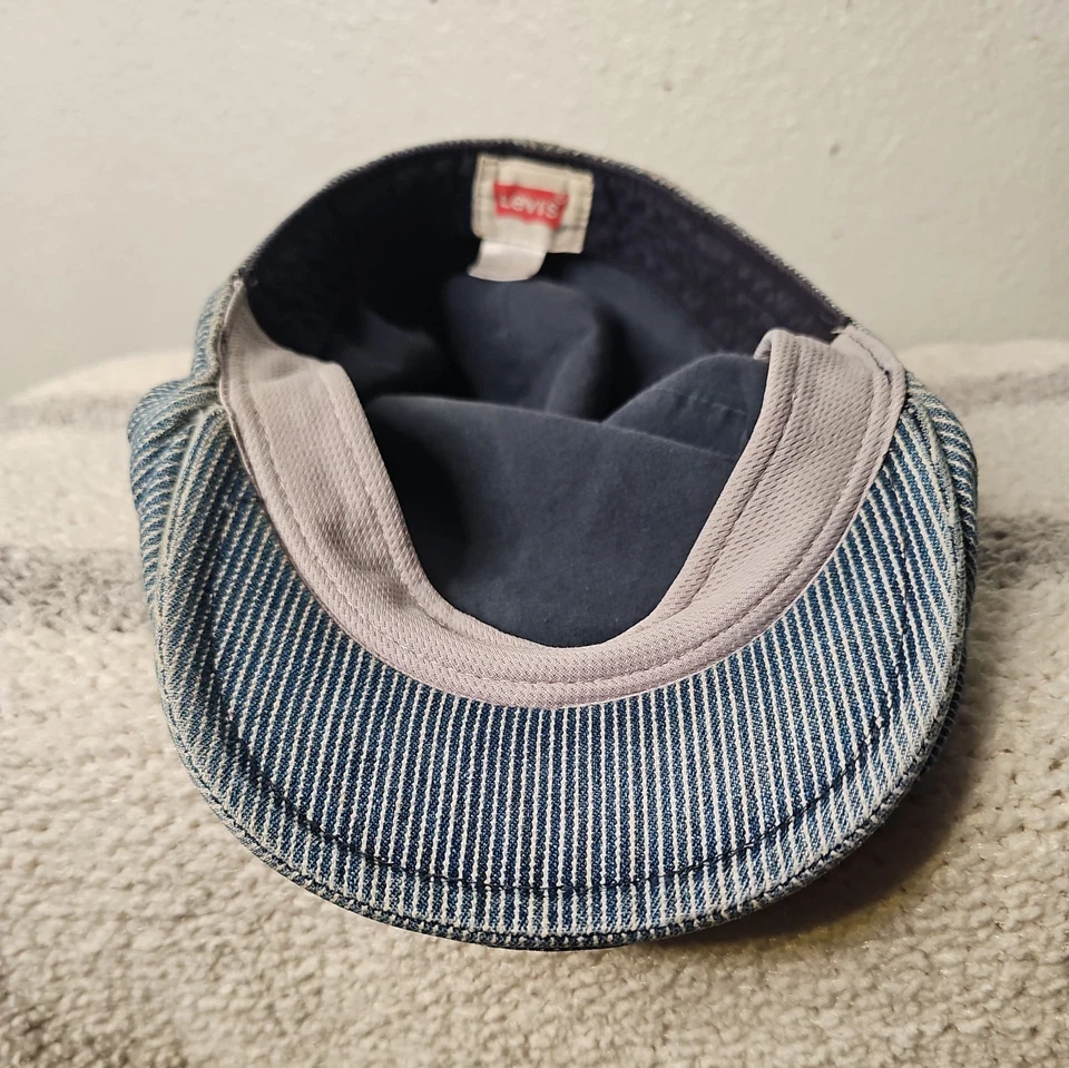 Men's Levi’s Heathered  Blue Pageboy Newsboy Cap Logo Size S/M - Image 3 of 4