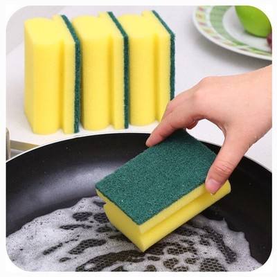 HomeSmith Handgriff Schwamm Scheuermaschine hohe Dichte Schaum gelb Standard 10er Pack