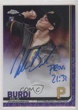 2019 Topps Chrome Rookie Purple Refractor 32/250 Nick Burdi #RA-NB Auto 1l5