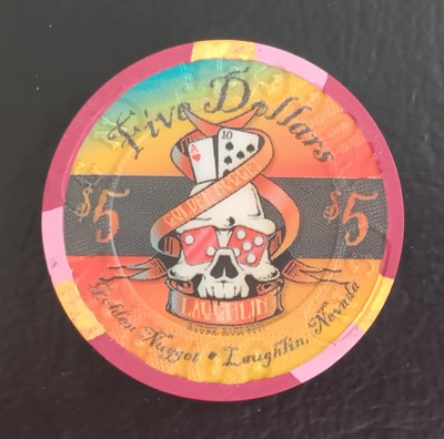 $5 Golden Nugget Casino Chip LaughlinNevada Ltd Ed  River Run 2001 Commemorative