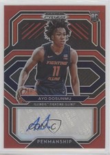 2021 Panini Prizm Draft Picks College Penmanship Red 14/49 Ayo Dosunmu Auto 0t1