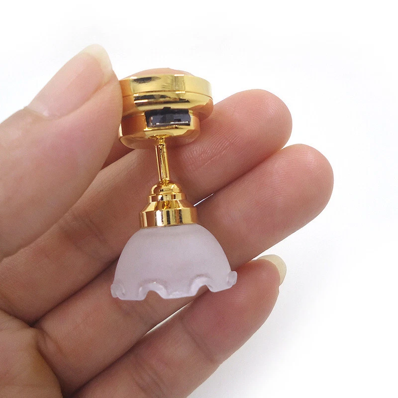 Dollhouse Lights Miniature Living Room Ceiling Light Battery Operated Lamp 1:12 - Image 4 of 4