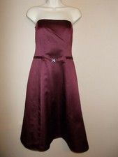 Michael Angelo Womens Size 10 Strapless Burgandy Evening Dress