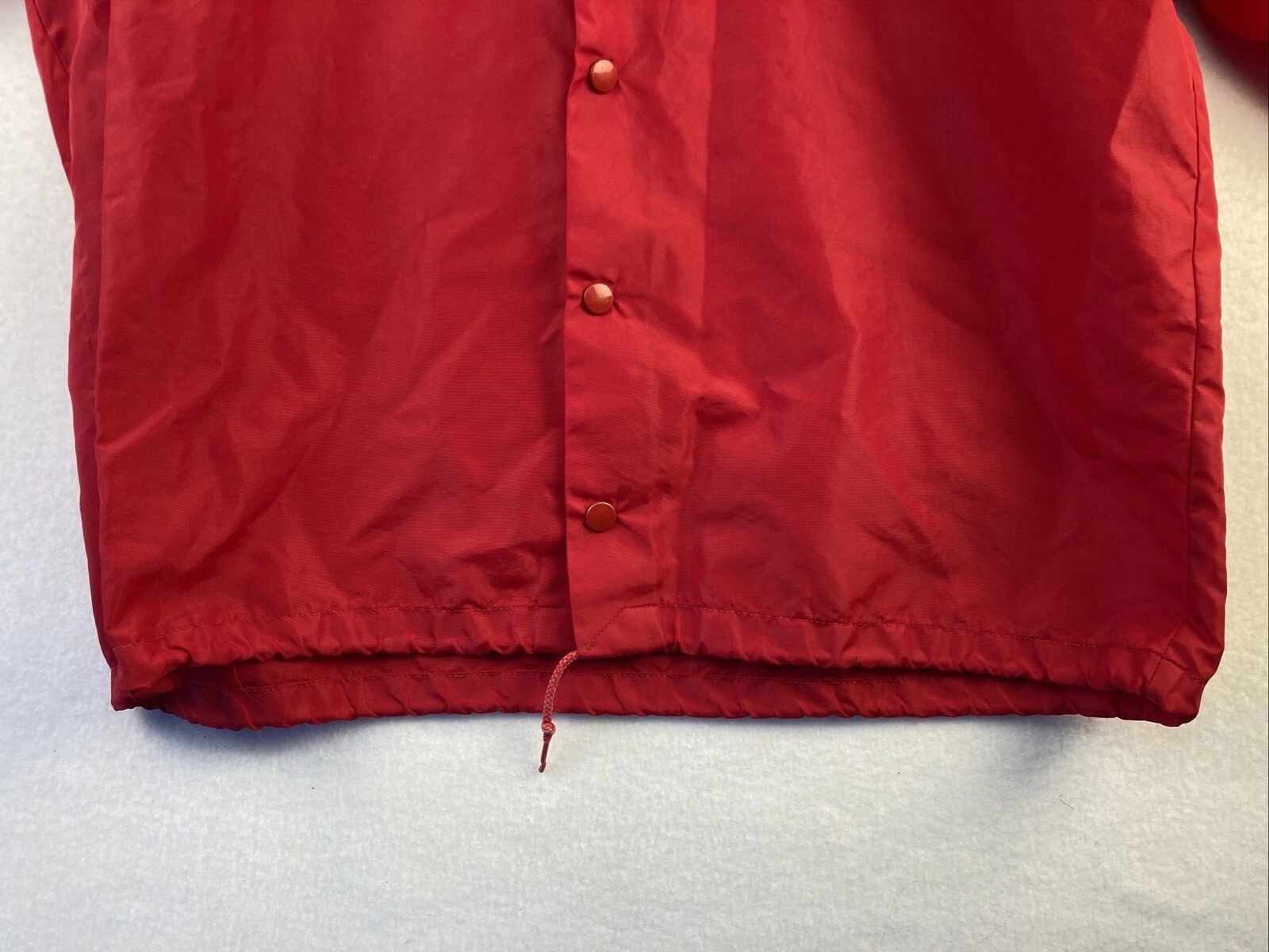 COACH Giacca a vento vintage Champion nylon rosso made in USA uomo grande scuola arcade