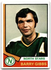 1974-75 TOPPS #203 BARRY GIBBS EX NORTH STARS