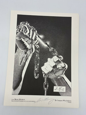 BRIAN MURRAY print signed 1986 STRENGH OF MAN Portfolio PUBLISHERS ARCHIVES