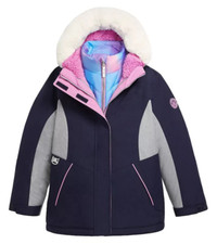 ZeroXposur Girl's Navy Multi 3-in-1 System Jacket B34506K Size 4/5 - NWT