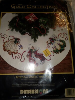 Dimensions Gold Collection Cross Stitch Kit Mystical Angel Tree Skirt 8474