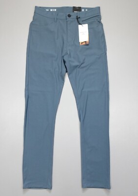 Kenneth Cole Tech Pant Sunset Collection Slim Wicking Shape Retention Iron Blue