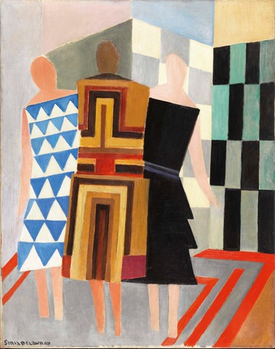 Three Damen von Sonia Delaunay - hochwertiger matter Druck - RAHMEN ME 13x19