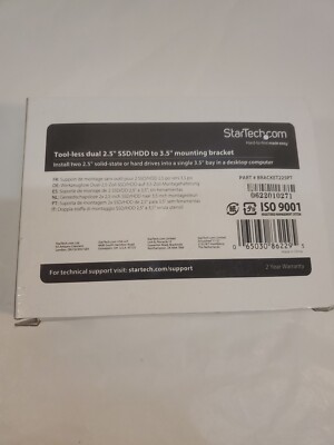 StarTech.com Dual 2.5'' SSD/HDD Mounting Bracket for 3.5'' Drive Bay - New