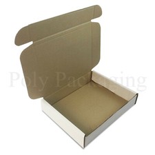 WHITE Posting Boxes 250x210x50mm(10x8x2")Gift Box Post/Delivery for Postal Mail