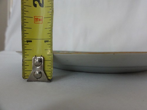 Antigua placa medallón rosa porcelana china de 8" - antigua y finamente detallada - Imagen 11 de 12