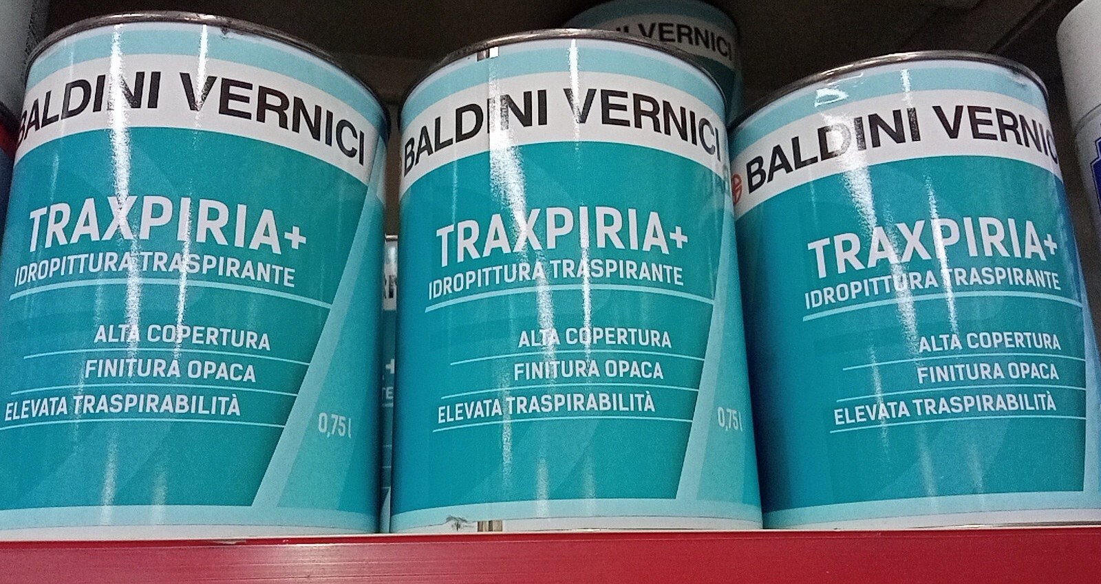 idropittura traspirante finitura opaca alta copertura 3 X 750 ML.