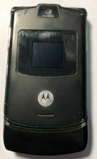 READ FIRST Motorola RAZR V3 Black AT T Cell Phone Fast Good Used Parts Repair