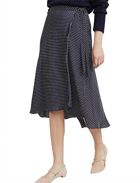 Witchery navy pleated skirt cheap