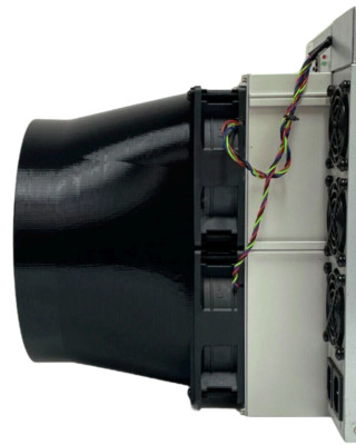 ASIC Fan Duct Shroud 120mm 8 20cm Dual Fan T17 Z9 Z11 Iceriver & More 3DPrinted