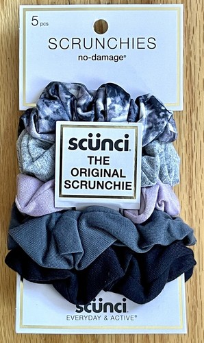 3-Packs Scunci The Original Scrunchie Hair Tie Ponytail Holder 15ct Total - Picture 2 of 3