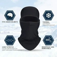 Fleece Lined Balaclava Ski Mask Winter Warm Face Mask Windproof Neck Gaiter