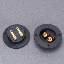 2 Pcs Speaker Terminal Box Speaker Junction Box Round Screw Cup Connector