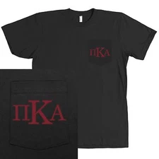 Pi Kappa Alpha Fraternity Letters Bella + Canvas POCKET Shirt PIKE - NEW