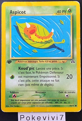 Pokemon Karte Aspicot 70/75 Neo Discovery Edition 1 Wizards DE GEBRAUCHT