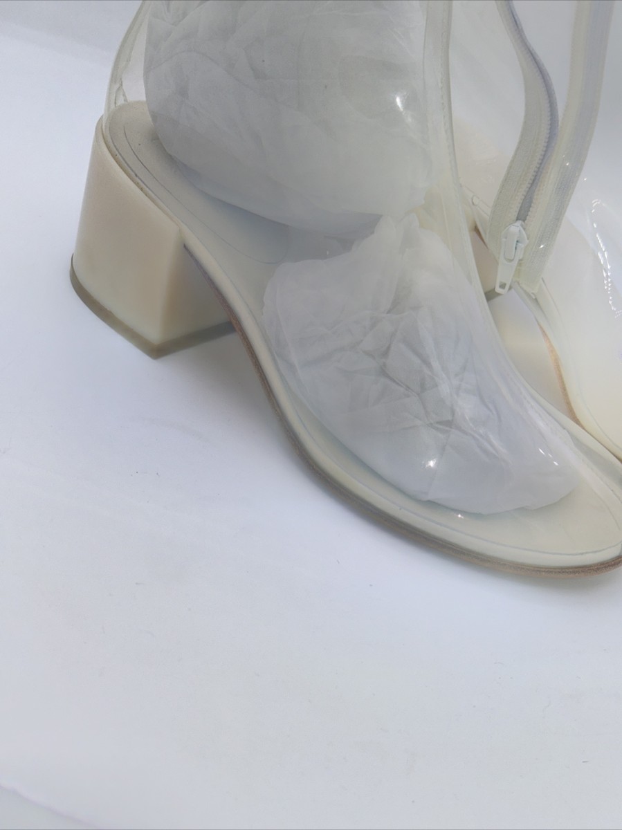 Maison Margiela MM6 Boots Women Pvc Leather White
