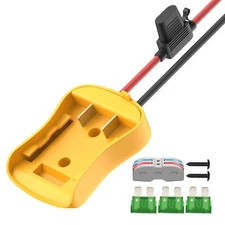 RVBOATPAT Battery Adapter for Dewalt 20V Power Wheel Battery Adapter 12 AWG W...