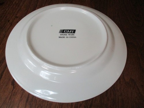 PIATTO VINTAGE GMI STONE WARE 10 1/2" ROSA INCORONAZIONE GRUPPO FLOREALE-CINA - Foto 10 di 11