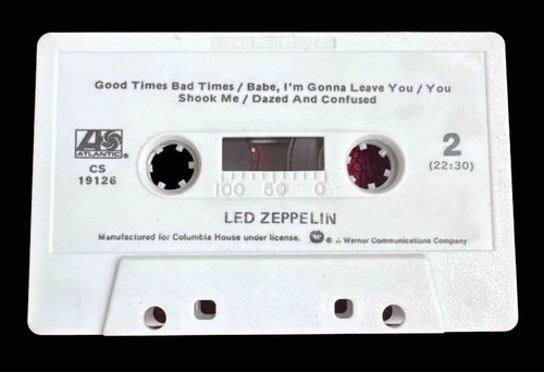 Led Zeppelin: Self Titled Debut Cassette Tape (Atlantic Records) CS 19126 - Picture 4 of 4