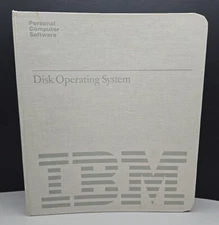 Vintage 1986 IBM Disk Operating System Manual 1st Edition Fabric Bound