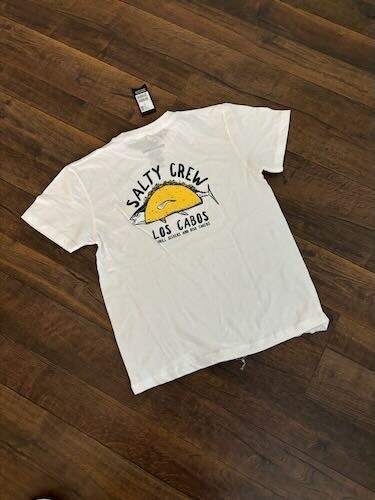 SALTY CREW Camiseta Hombre Gráfica, Blanco, 2XL, Nueva con Defecto: Tela Run - Imagen 2 de 2