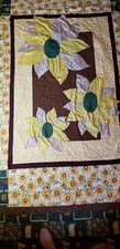 Sunflower Quilt 80x80/ Handmade/Blanket
